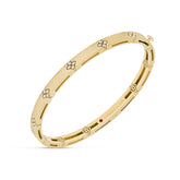 Love In Verona Satin Finish Bangle with Diamonds - 4.50mm - Dracakis Jewellers